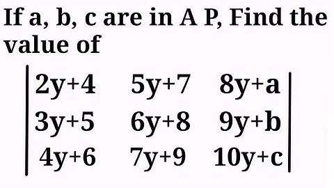 Evaluation of Determinant using Properties || Solving Determinants without Actually Solving It   #6