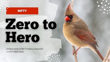 Chidiya trade of 12 OCTOBER 2023| FIFTY EXPIRY | ZERO to HERO