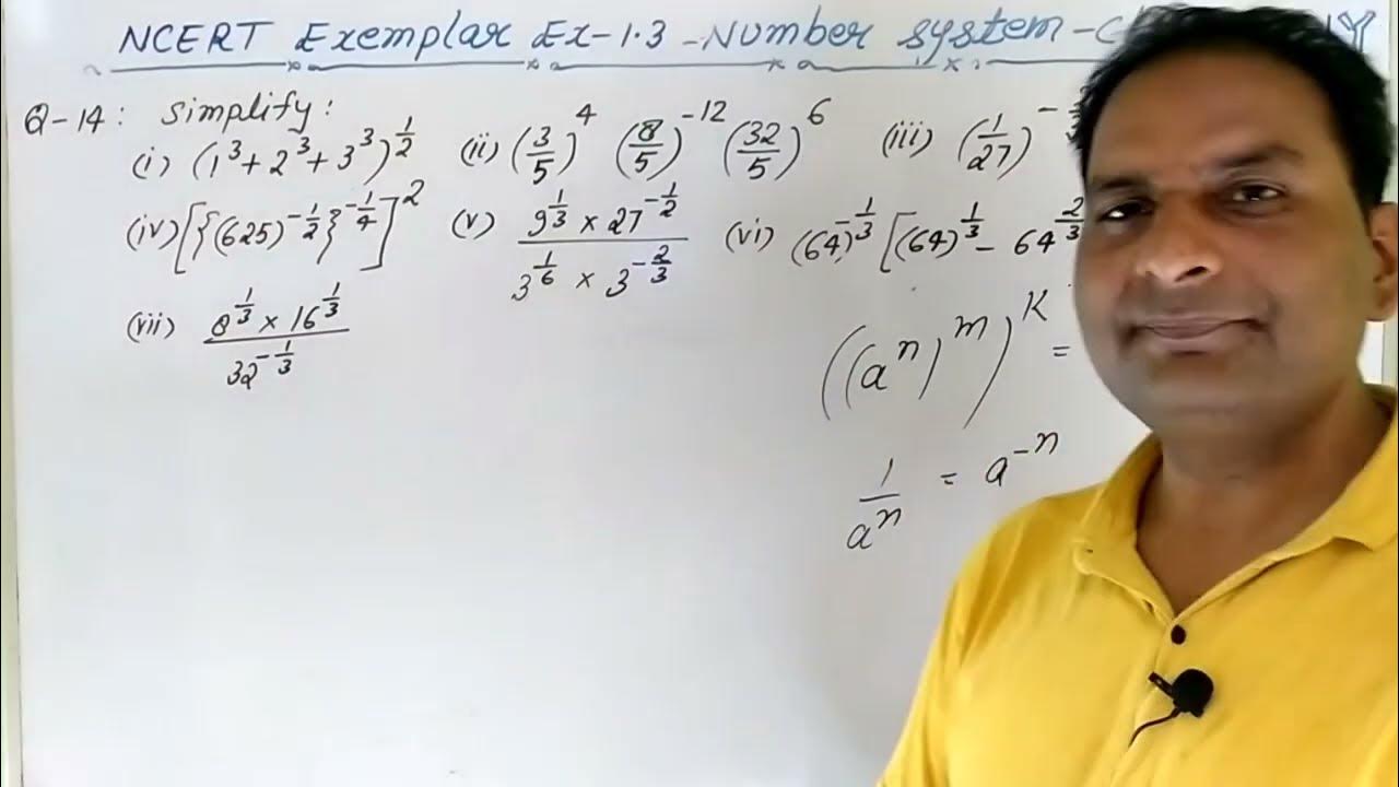 Class 9 ncert exemplar ex 1 3 q14 maths number system youtube