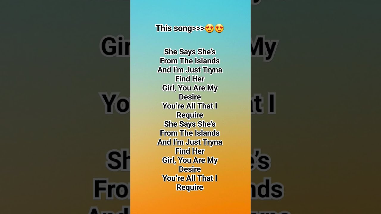 She Said S From The Islands Youtube Blowup Fyp Songs Music