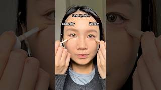 Under eye makeup hack : concealer vs bronzer #makeuphack  #makeuptips #beautytips