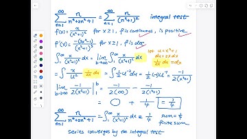 11.3 Part 7: Integral Test 1 example involving u substitution | Calculus