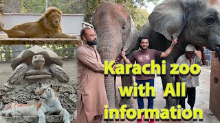 Karachi Zoo Park .All Animals with complete information lion Tiger and elephant (Asad Brohi vlog)