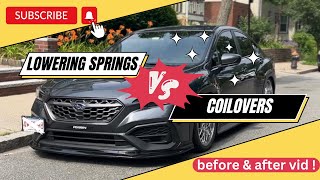 Lowering Springs or Coilovers ? | 2022 + Subaru wrx vb | H&R vs ISC