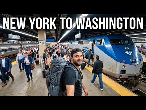 🇺🇸Local American Trains SHOCKED Me (New York to Washington)