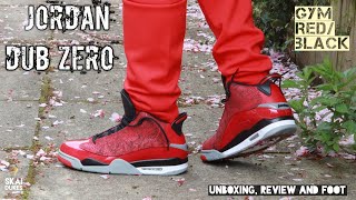 JORDAN DUB ZERO GYM RED/BLACK/WHITE/GREY (UNBOXING REVIEW AND FOOT) -  YouTube