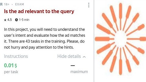 Is the add relevant to the query? || 0.01$ per task  || #Exam #toloka || paid task