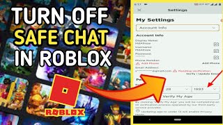 How To Turn Off Safe Chat Option in Roblox | Roblox Safe Chat Disable Video Tutorial