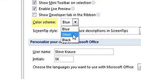 How-To Change the Outlook 2007 Theme Color