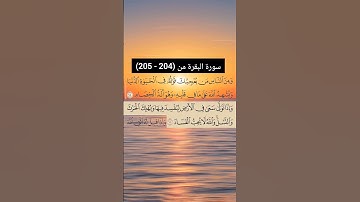 سورة البقرة من  (204 - 205) | القارئ الشيخ: سعد الغامدي