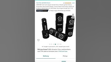 33 % off LEXIVON 1/2-Inch Impact Socket Set, 6 Total Lug Nut Sizes | Innovative Flip Socket Design