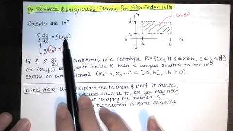 5. Existence and Uniqueness Theorem for First Order IVPs