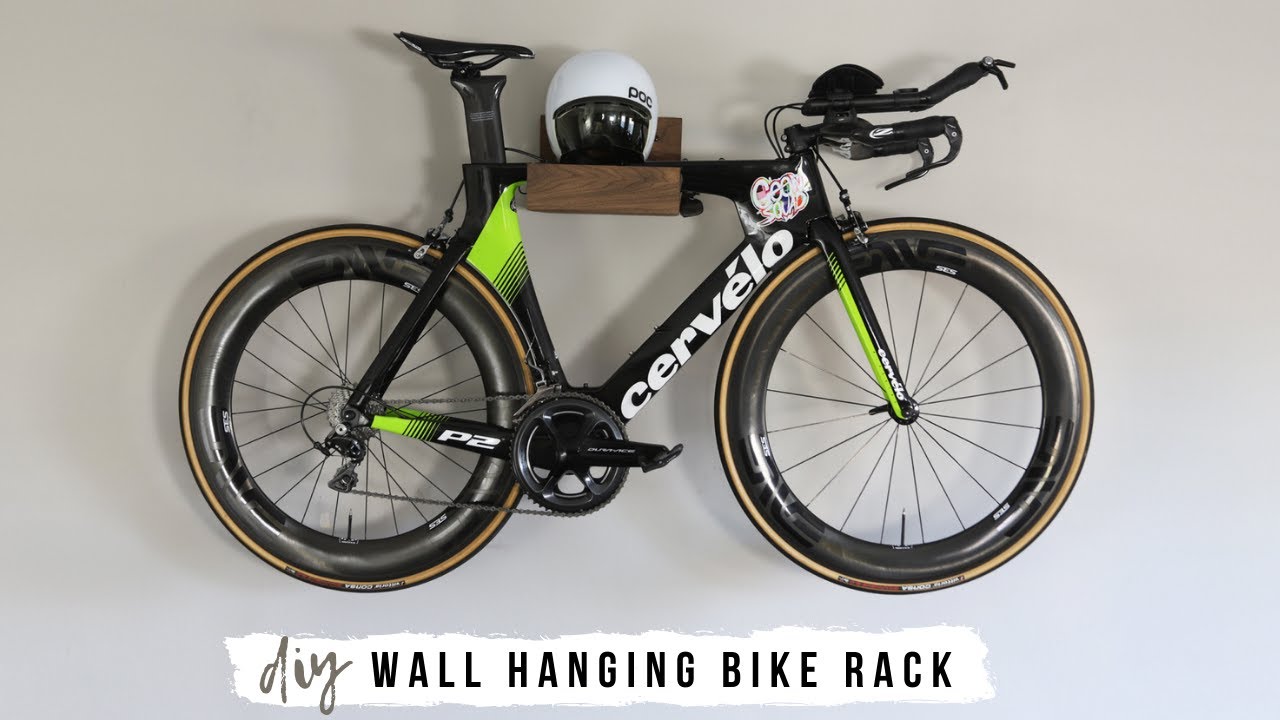 DIY Modern Wall Mounted Bike Rack - DIY Huntress