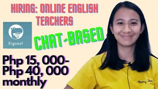 Teach English by Just Chatting I Online English Tutors for Eigooo I Chatbased Company