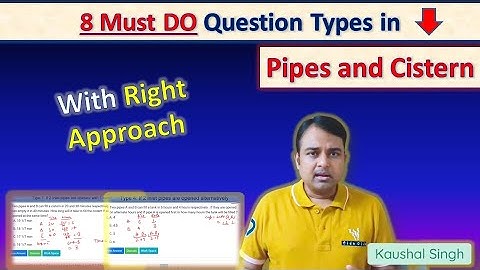 8 Must DO Question Types in Pipes and Cistern | Aptitude