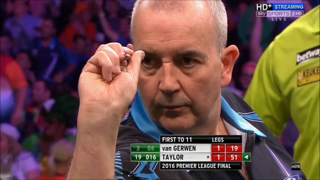 Michael van Gerwen vs. Phil Taylor Finale Premier League Darts 2016 YouTube