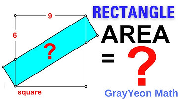 Find the area of the blue rectangle #mathpuzzles #geometryskills #importantgeometryskillsexplained