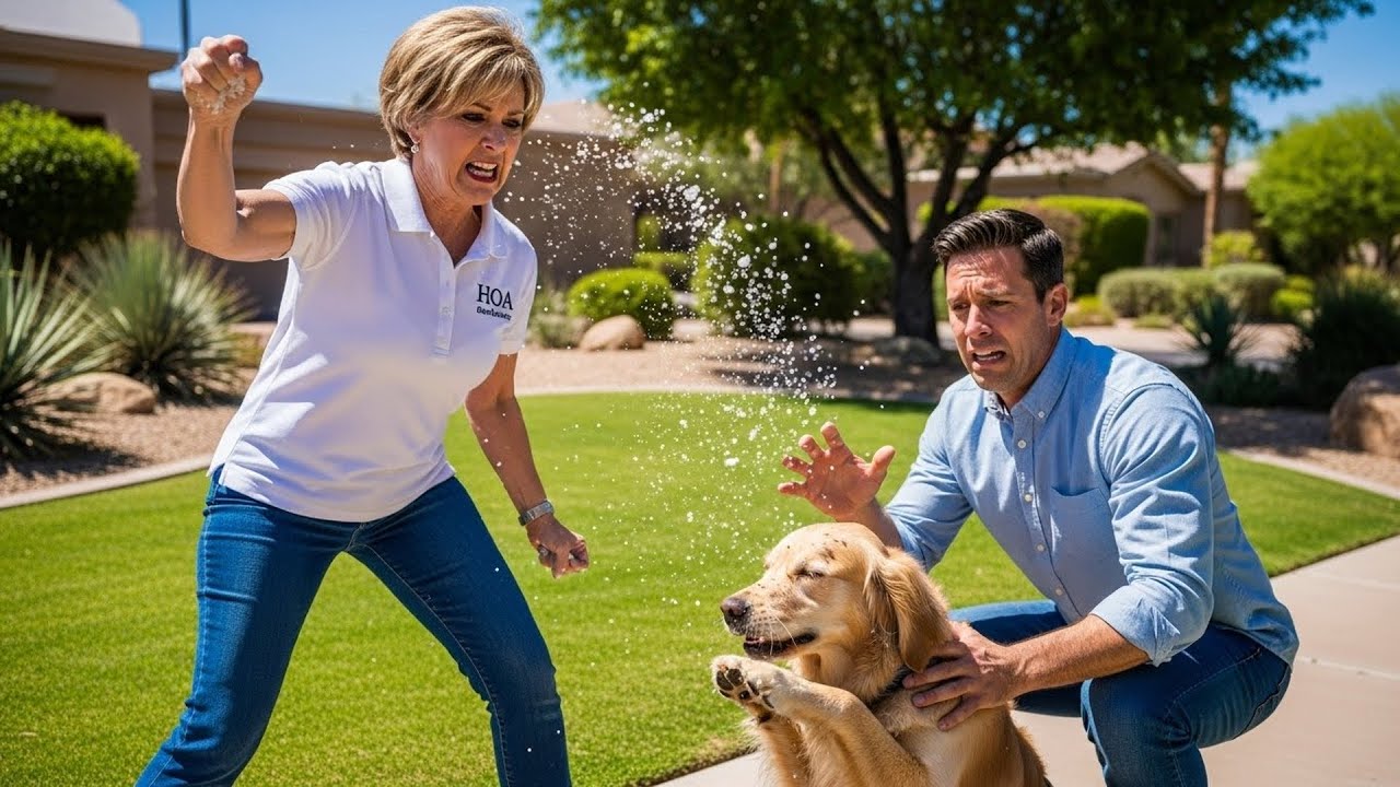 HOA Karen Threw Salt On My Dog During A Walk, Froze When The Vet Called Animal Control