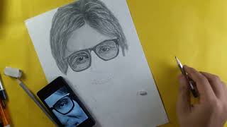 how to draw amitabh bachchan | Lesson 3 | eyes shading |