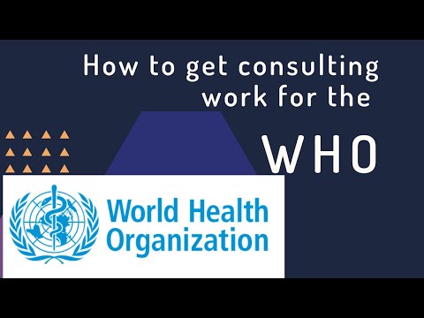 WHO consulting work