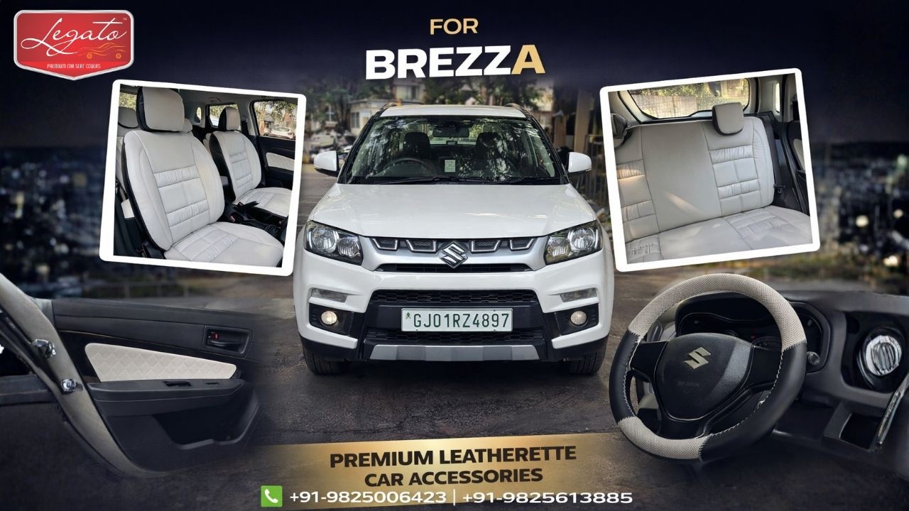 Maruti Brezza Gets a Premium Interior Makeover | Legato Leatherette Seat Covers Upgrade