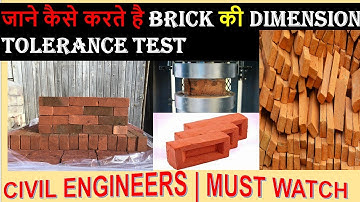How to Perform Dimension Tolerance Test Of Brick || By Civil Guruji ||