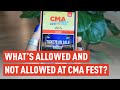 CMA Fest 2019 | What to Bring – Allowed & Prohibited Items