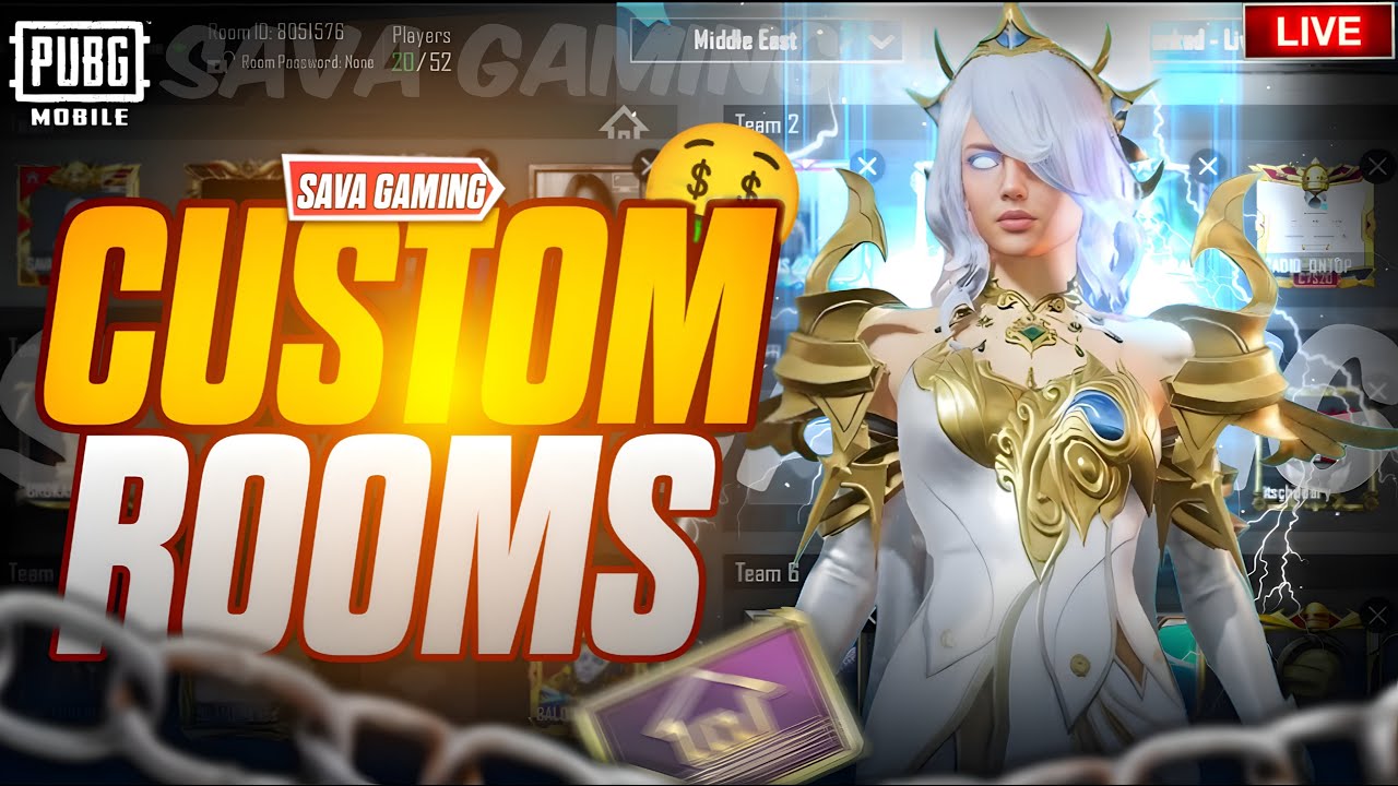 CUSTOMS ROOMS😱PUBG MOBILE LIVE STREAM