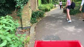 Cycling on a shared use path
