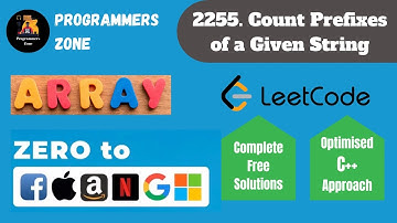 2255  Count Prefixes of a Given String | Zero to FAANG | Assignment Solution | Leetcode | Striver