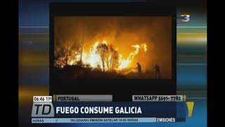 Fuerte incendio consume Galicia