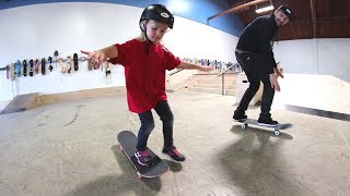 HOW TO TEACH A KID TO SKATEBOARD!