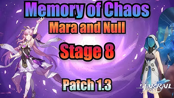Mara and Null (Memory of Chaos) Stage 8 / 3 Stars Clear - Honkai Star Rail 1.3