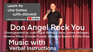 Improver Line Dance Lesson 112  Don Angel Rock You  Part 2   With Verbal Instruction
