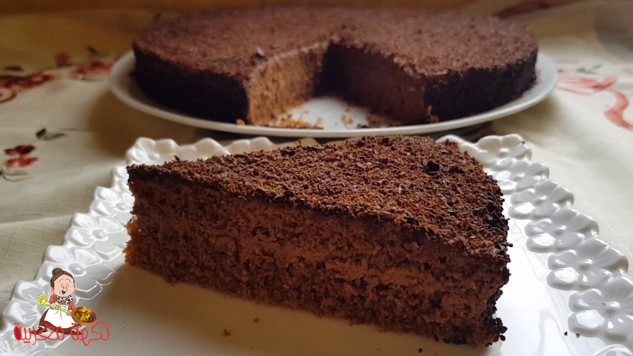 من كيكة عادية لحلوة راقية محشوة بكاناش رائع بدون كريمة كيكة الشكلاط و القهوة cake au chocolat café