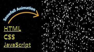 Snowfall Animation Using HTML CSS and JavaScript | Pure Vanilla JavaScript Only