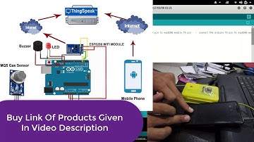 IOT Based LPG|CNG  Leakage Detection Alert Using Arduino ESP8266 Thingspeak  Pushbullet on Android