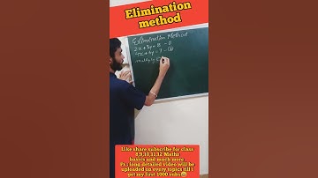 Elimination Method || Linear equation in two variables class 10 #shorts 💥