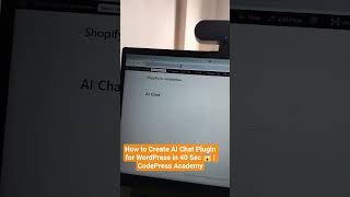 How to Create AI Chat Plugin for WordPress in 40 Sec 😱 | CodePress Academy