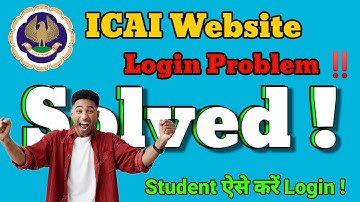 ICAI ssp Portal Login Problem | Invalid User ID or Password Problem Solved | @CA_Dictionary | #icai