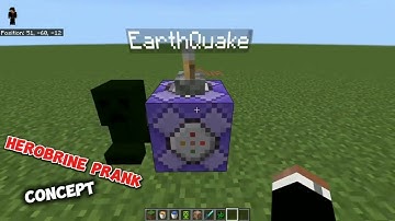 Minecraft Earthquake - Herobrine Prank Concept! (commands tutorial!)