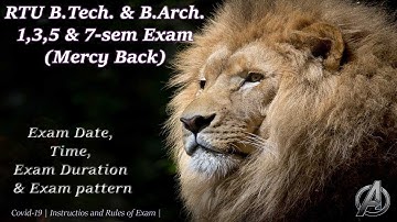 RTU Exam latest update jan. 2021 | RTU mercy back exam | Admit card released | in Hindi