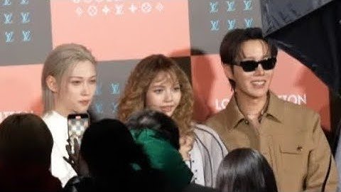 LISA, STRAYKIDS FELIX AND BTS JHOPE AT LOUIS VUITTON 