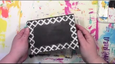 A Stenciled Chalkboard Sign