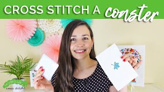 How to Make a Cross Stitched Coaster | Caterpillar Cross Stitch