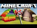 RAINBOW HOUSE VS MONOCHROME HOUSE - Minecraft