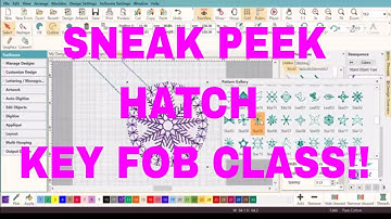SNEAK PEEK!  WILCOM HATCH EMBROIDERY TUTORIAL how to make a key fob!!!