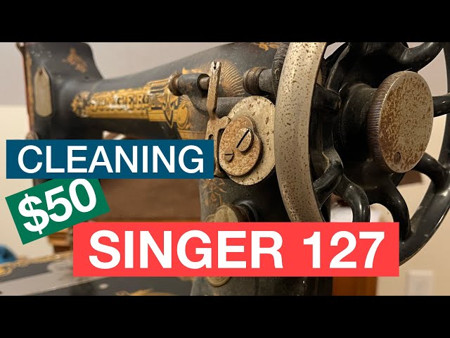How to clean + oil a Singer 127 sewing machine (27, 28, 128, VS1, VS2)  general maintenance 