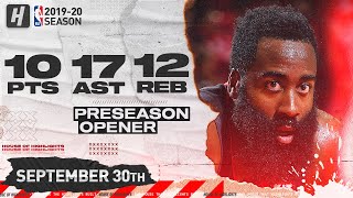 James Harden SICK Triple-Double Highlights vs Shanghai Sharks (2019.09.30) - 10 Pts, 12 Reb, 17 Ast