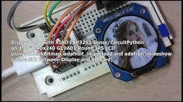 Display bmp with ESP32S3/CircuitPython using OnDiskBitmap, adafruit_imageload & adafruit_slideshow.